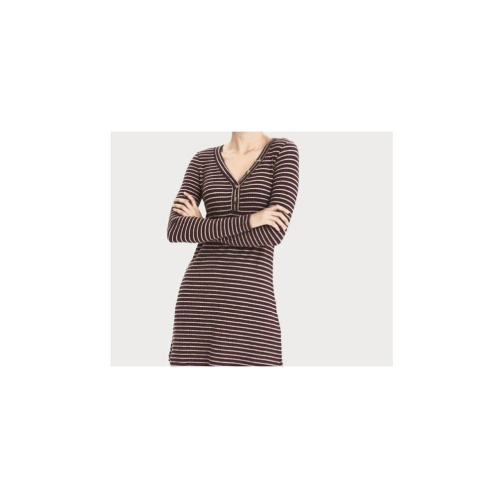 American Eagle Knit Striped Dress Fall Small Womens Henley